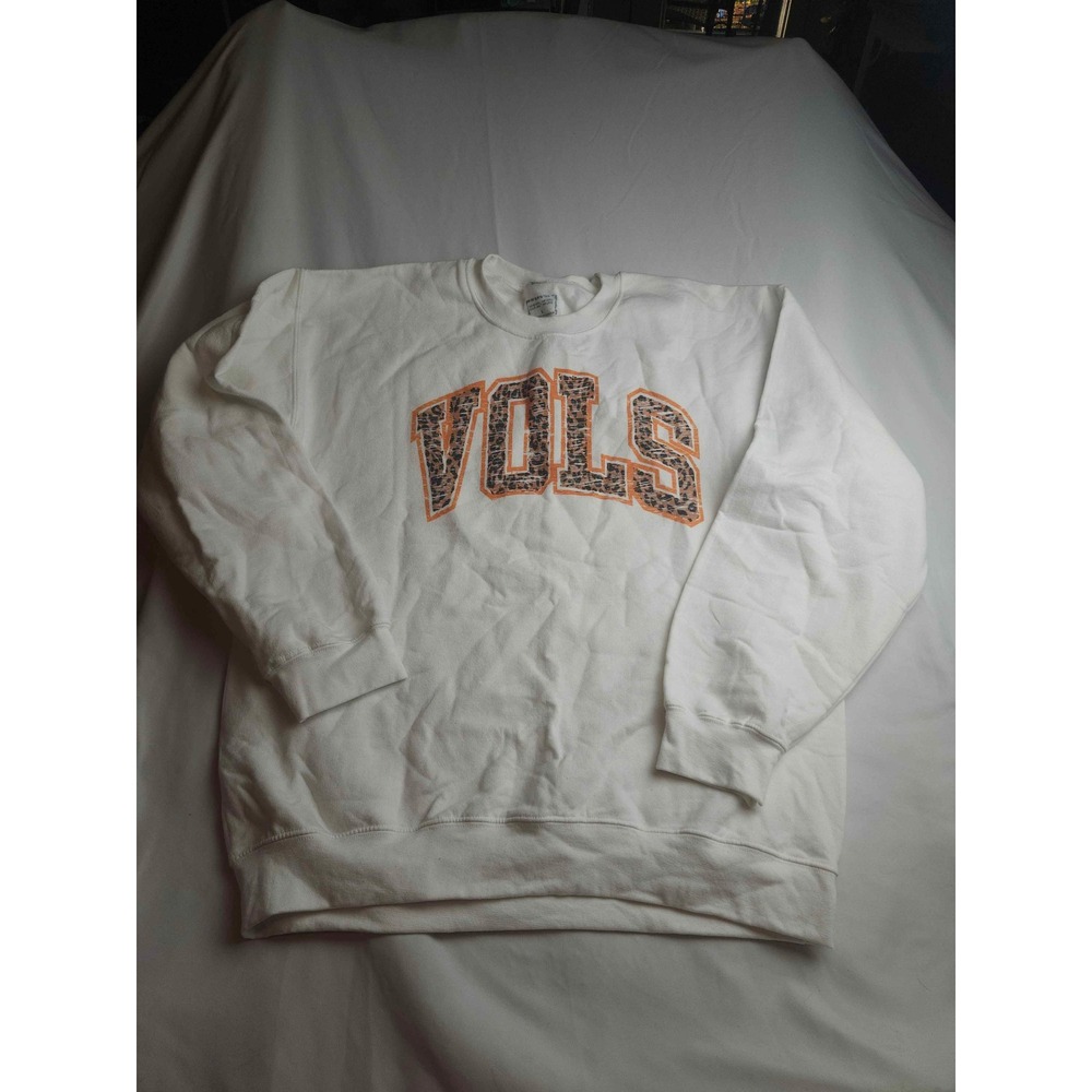 Gameday Couture Tennessee Vols Leopard Print Crewneck Sweatshirt White Large - Picture 2 of 7